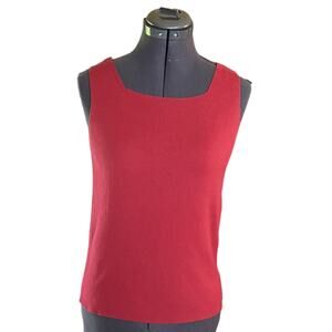 Old Money Crystal Kobe Womens S Ribbed Knit Career Cotton Sweater Camisole Top
